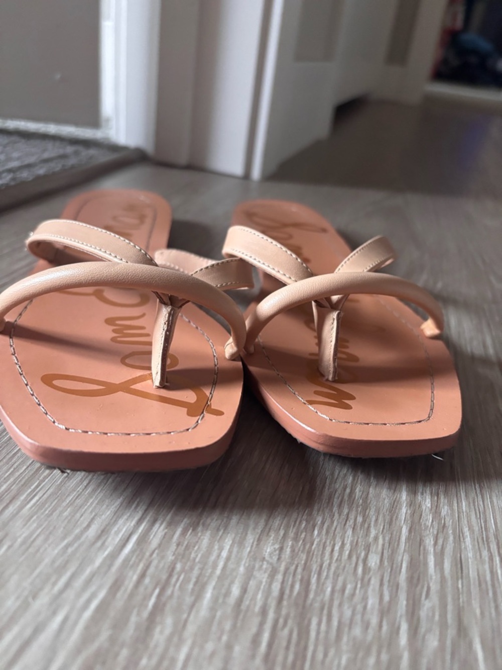 SAM EDELMAN Thong Sandal | Nude Blush | Size 7 - Picture 2 of 4
